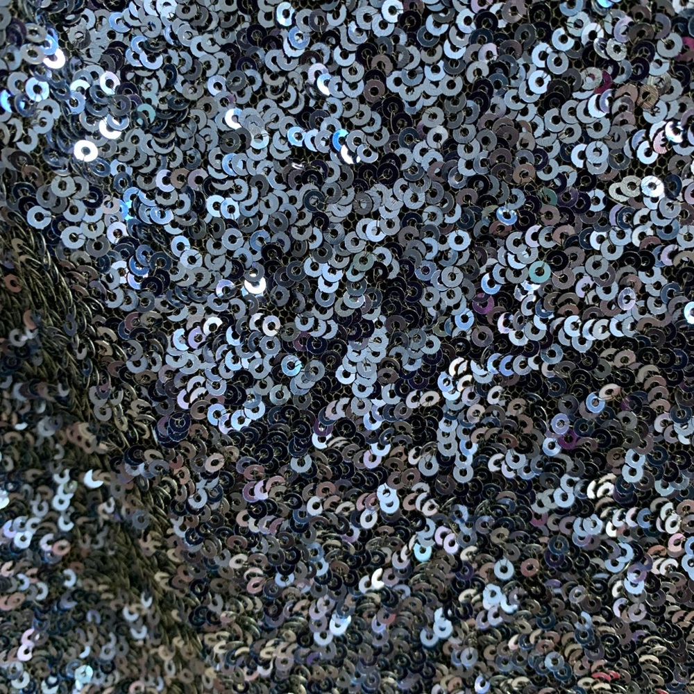 BADGLEY MISCHKA NAVY BLUE SEQUIN COCKTAIL DRESS - Picture 3 of 4